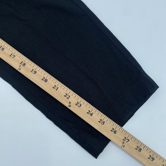 J. Crew Size 00 Seaside Cargo Pants Black High Waist Linen-TENCEL Lyocell Blend - Picture 10 of 16